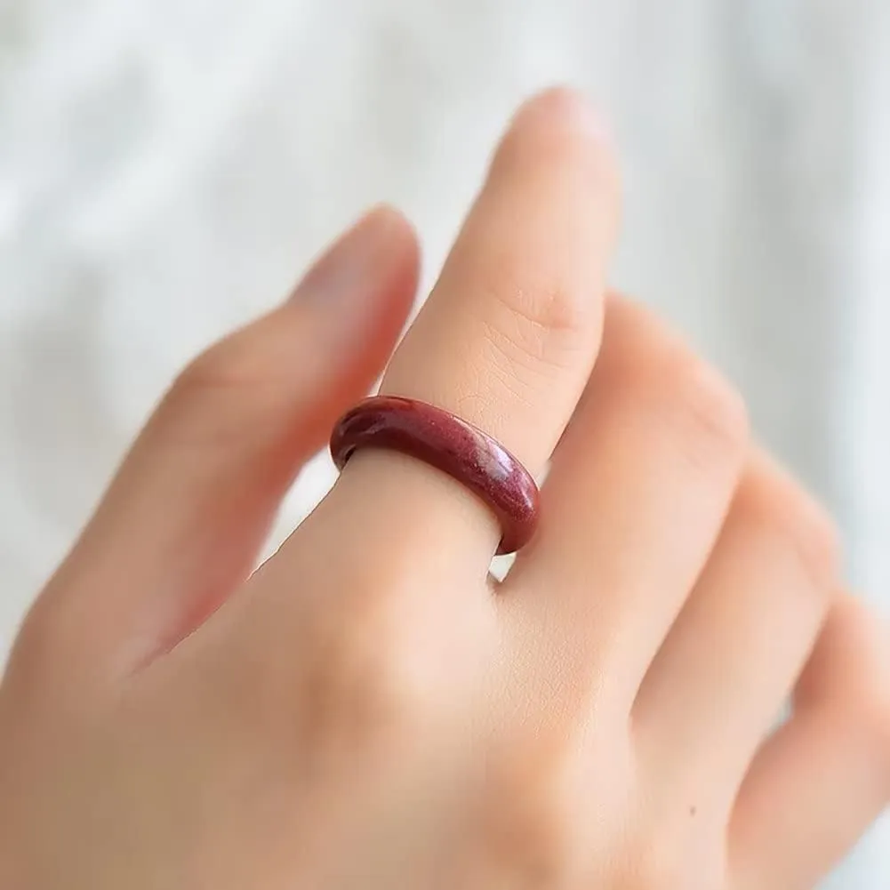 Feng Shui Cinnabar Ring Wealth Protection Good Luck Money Amulet Lucky Rings for Men Women