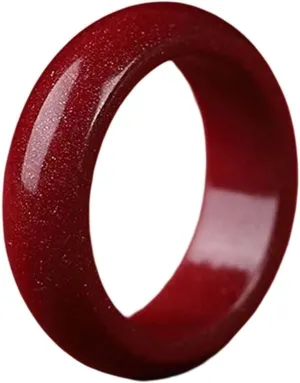 Feng Shui Cinnabar Ring Wealth Protection Good Luck Money Amulet Lucky Rings for Men Women