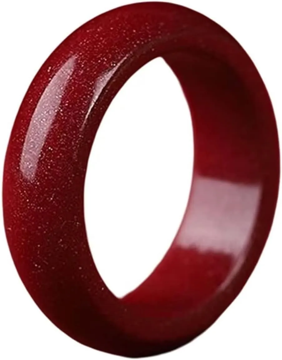 Feng Shui Cinnabar Ring Wealth Protection Good Luck Money Amulet Lucky Rings for Men Women