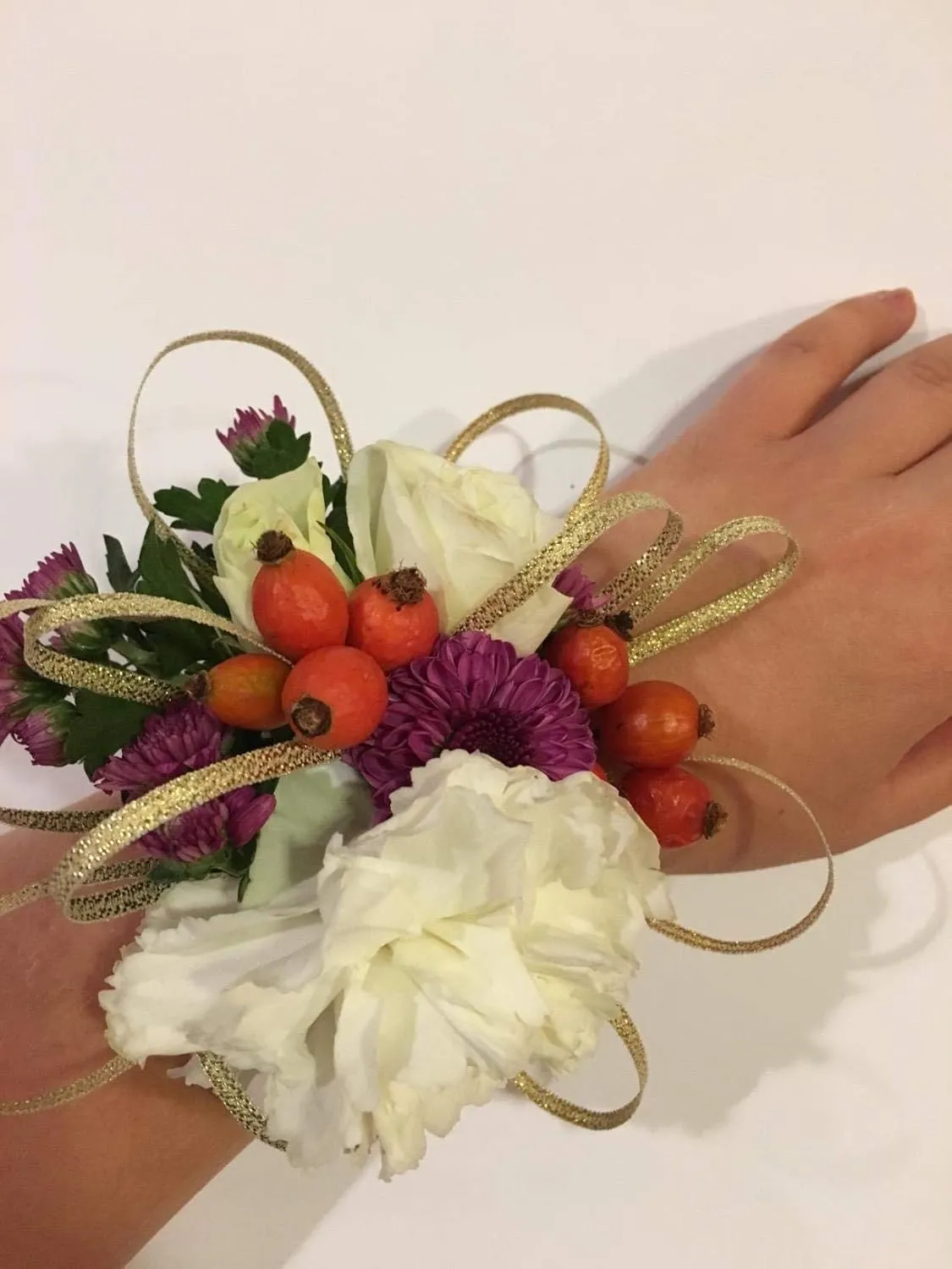Floral Supply Online - Slaplet Sparkle Wristlet. Corsage Snap/Shimmer Wrap Floral Bracelets for Wedding, Prom, Dance or Events. (Pack of 3 Gold)