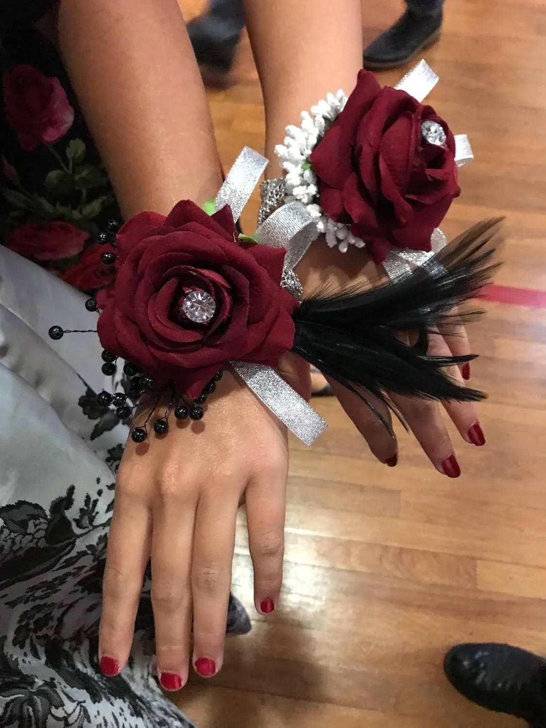 Floral Supply Online - Slaplet Sparkle Wristlet. Corsage Snap/Shimmer Wrap Floral Bracelets for Wedding, Prom, Dance or Events. (Pack of 3 Gold)