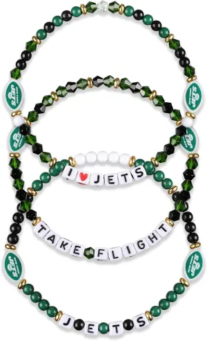 FOCO New York Jets NFL 3 Pack Team Friendship Bracelet