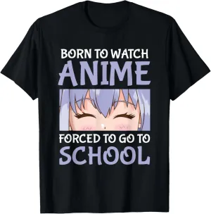 Funny Japanese Anime Girl Born To Watch Anime T-Shirt