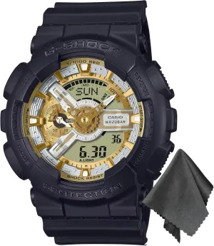 G-Shock Watch Analog/Digital Bundled with OSP Cleaning Cloth - Casio Watch Men 200 M. Water Resistance, 3 Year Battery, Alarm, LED Backlight