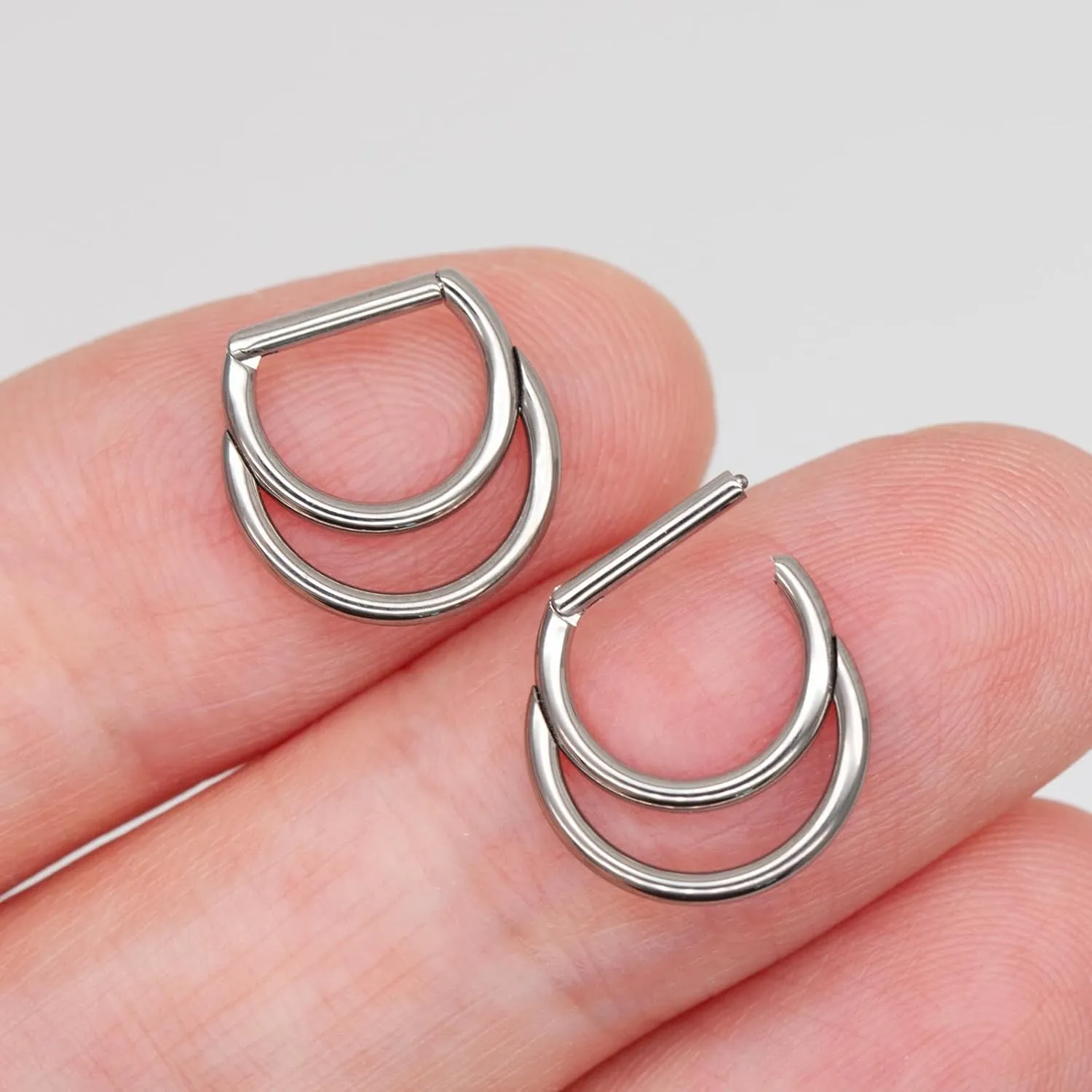 G23 Titanium Nose Ring Hoop for Women Men, 16G Gold Septum Rings, Helix Tragus Cartilage Rook Earrings Piercing Jewelry