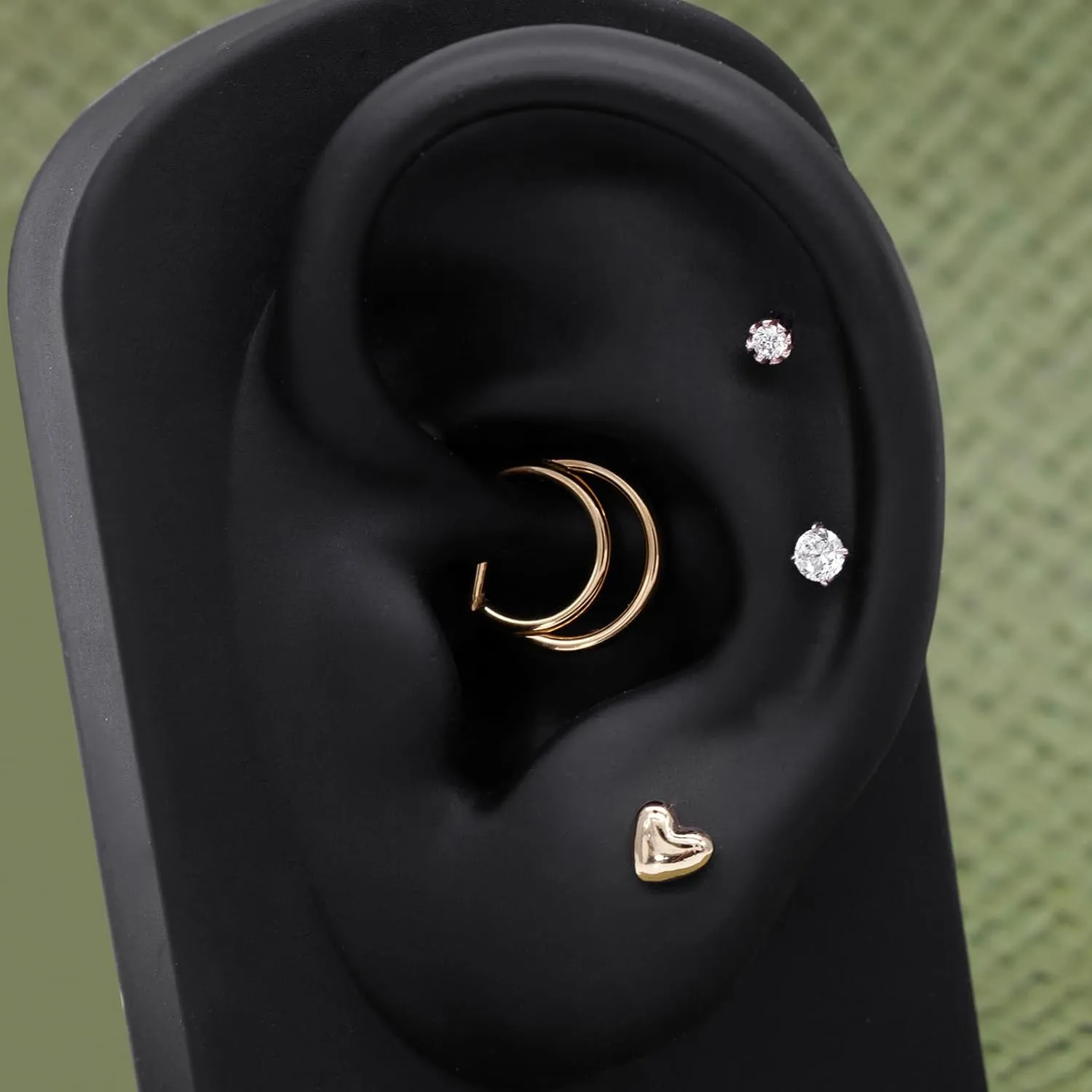 G23 Titanium Nose Ring Hoop for Women Men, 16G Gold Septum Rings, Helix Tragus Cartilage Rook Earrings Piercing Jewelry