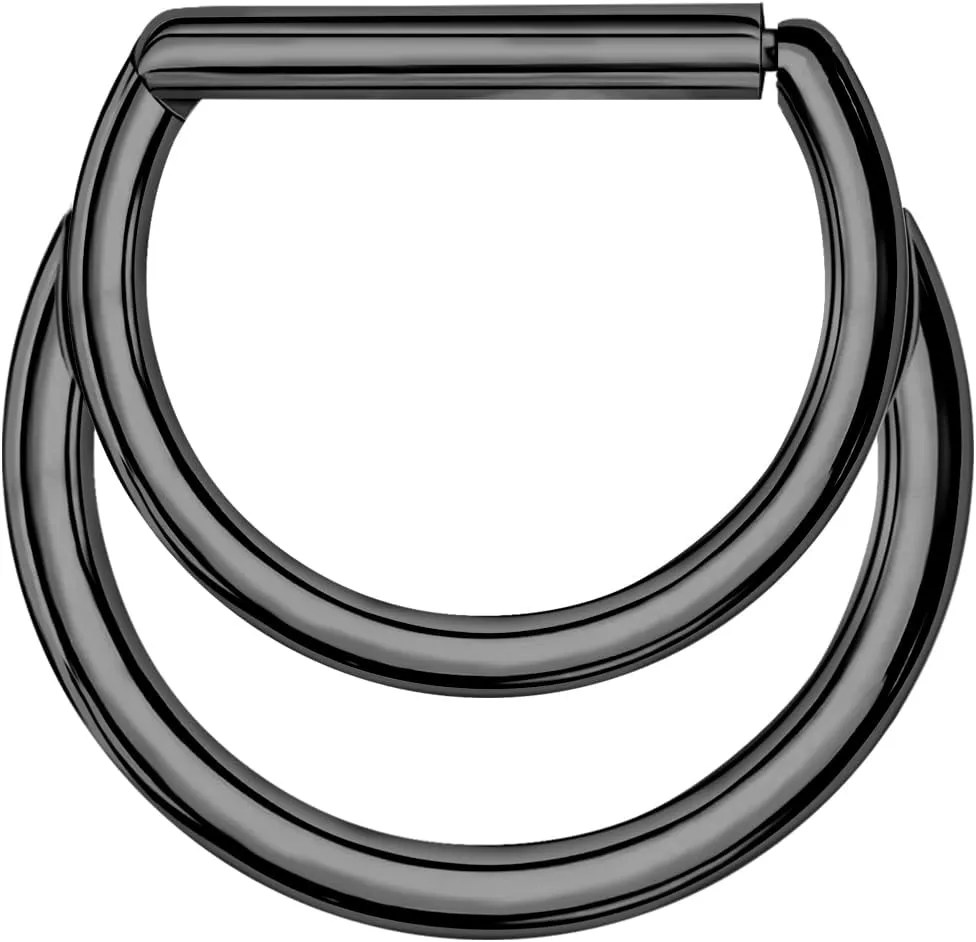 G23 Titanium Nose Ring Hoop for Women Men, 16G Gold Septum Rings, Helix Tragus Cartilage Rook Earrings Piercing Jewelry