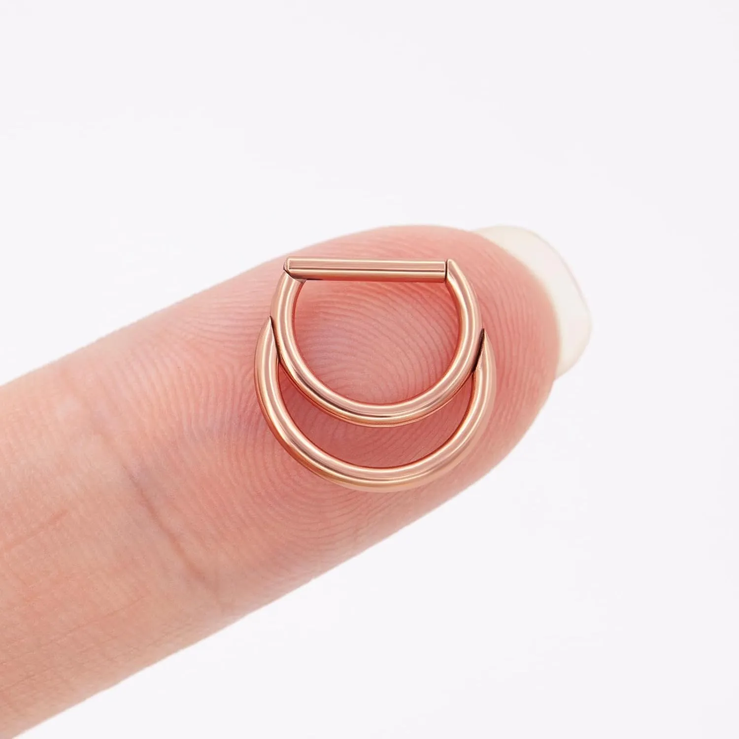 G23 Titanium Nose Ring Hoop for Women Men, 16G Gold Septum Rings, Helix Tragus Cartilage Rook Earrings Piercing Jewelry