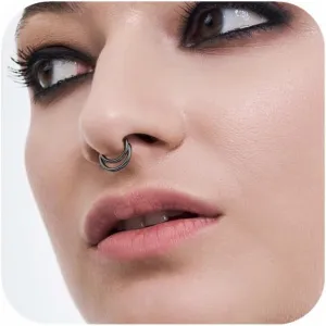G23 Titanium Nose Ring Hoop for Women Men, 16G Gold Septum Rings, Helix Tragus Cartilage Rook Earrings Piercing Jewelry