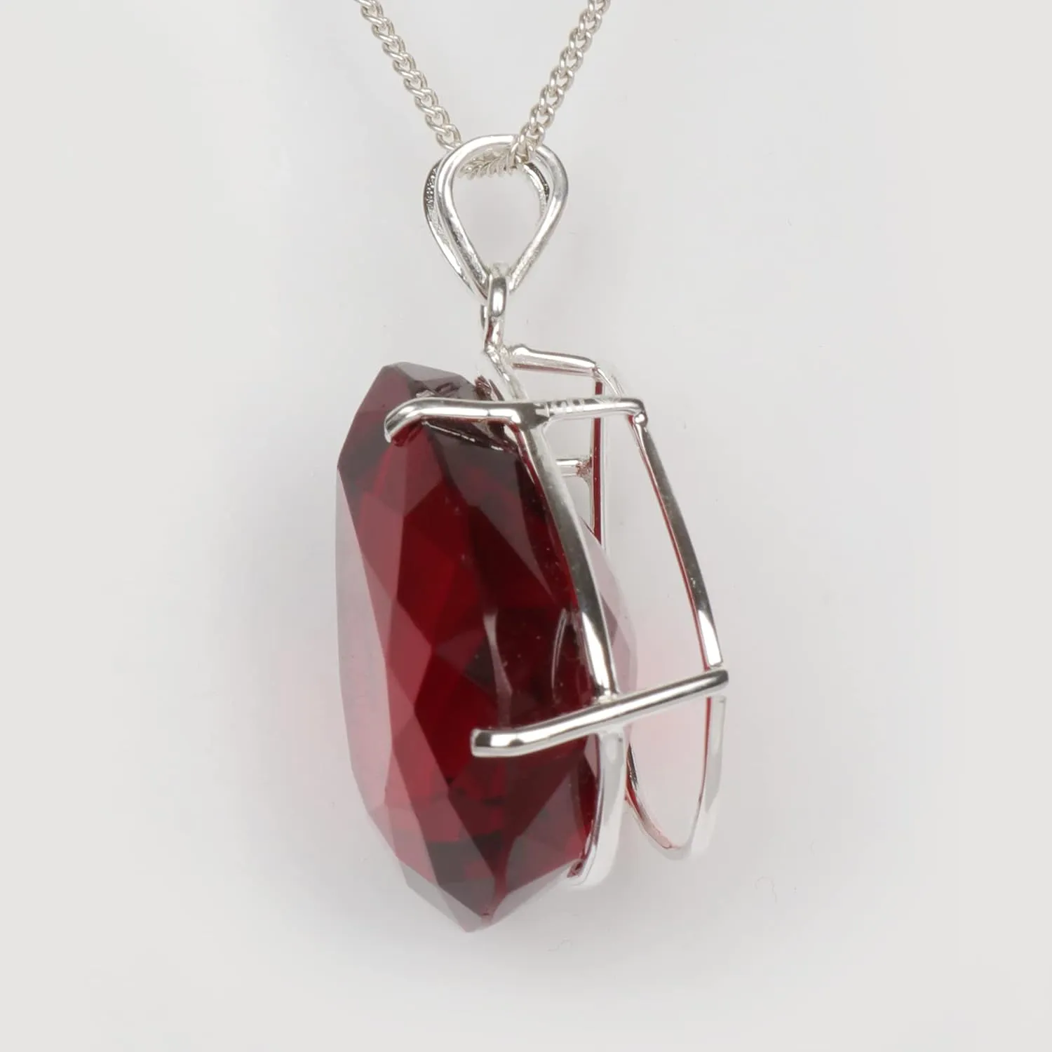 GEMHUB Silver Pendant 86.45-133.4 Carats Gemstone Necklace 925 Sterling Silver for Men & Women | Silver Jewelry