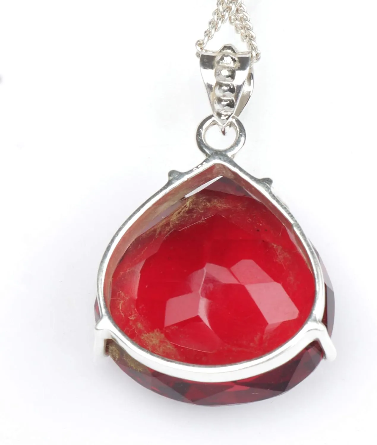 GEMHUB Silver Pendant 86.45-133.4 Carats Gemstone Necklace 925 Sterling Silver for Men & Women | Silver Jewelry