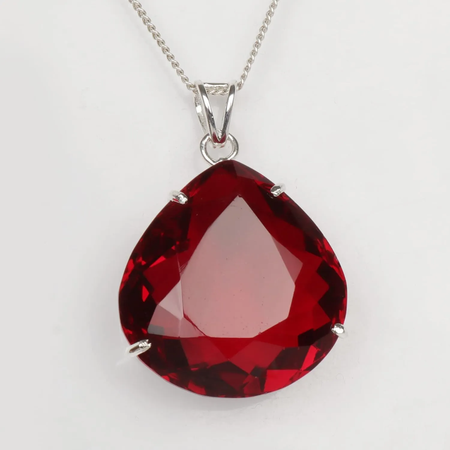 GEMHUB Silver Pendant 86.45-133.4 Carats Gemstone Necklace 925 Sterling Silver for Men & Women | Silver Jewelry