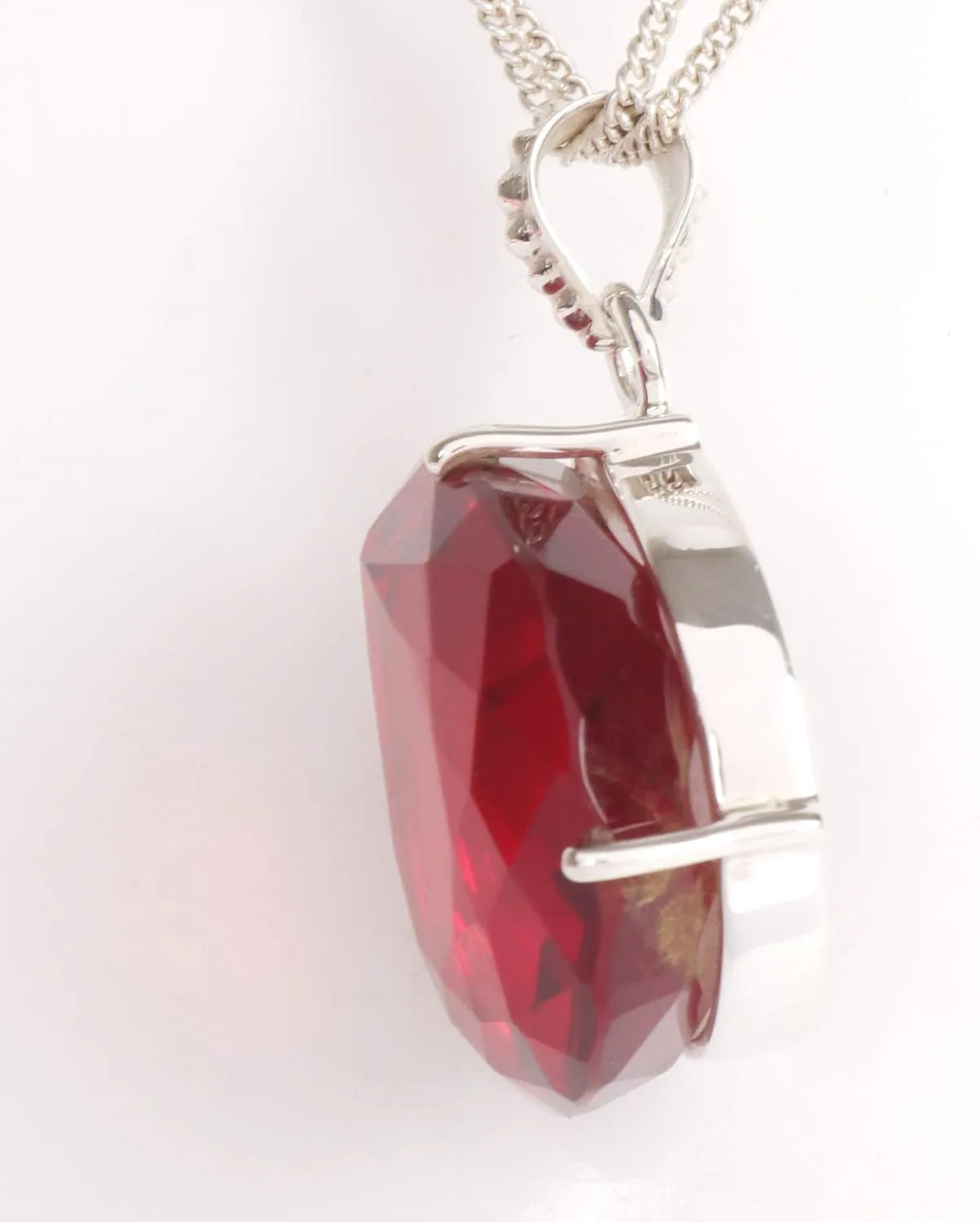 GEMHUB Silver Pendant 86.45-133.4 Carats Gemstone Necklace 925 Sterling Silver for Men & Women | Silver Jewelry