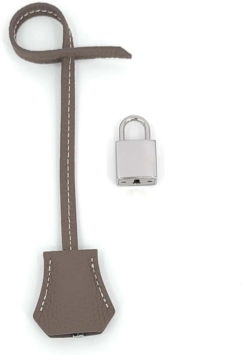 Genuine Leather Key Clochette Bag Charm, Bell Key Holder, Purse Keychain, Handbag Accessories Replacement, w/Padlock