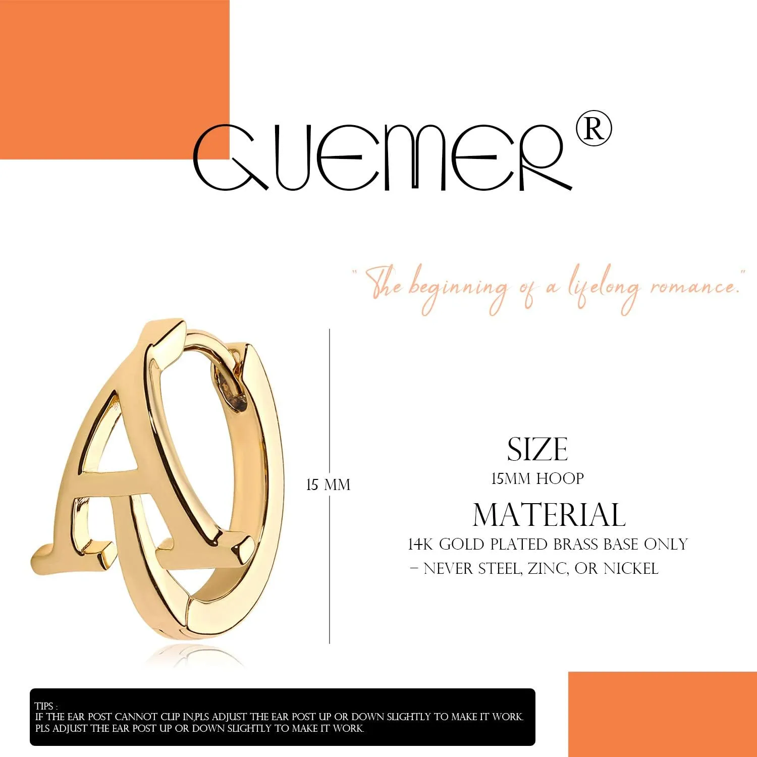 Gold Initial Earring 14K Gold Plated Dainty Tiny Diamond Cubic Zirconia Inlay Alphabet Letter Name A To Z Charm Drop Dangle Huggie Hoop Earrings Delicate Jewelry
