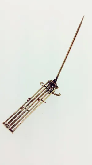 Gold Musical Stave Brooch