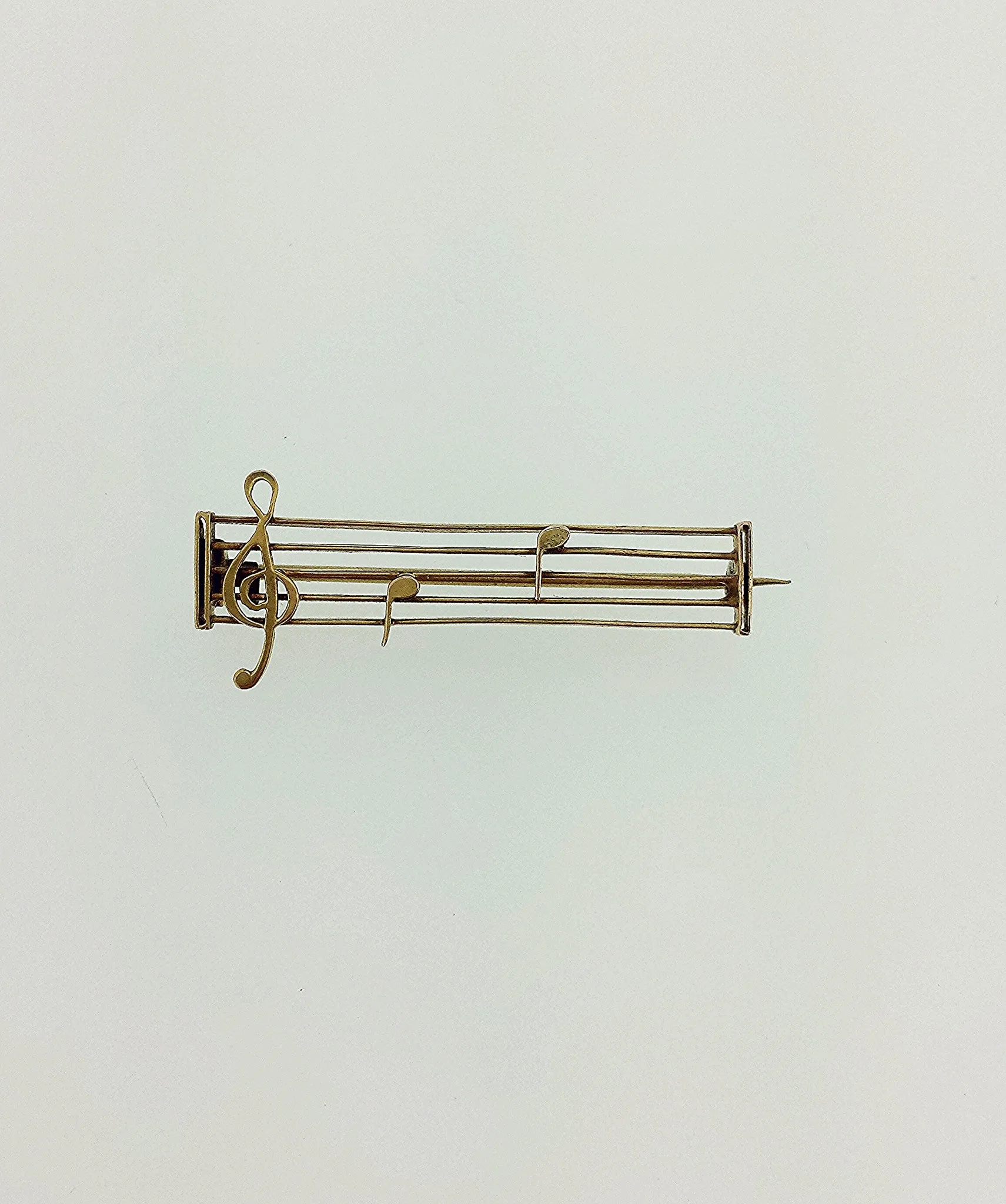 Gold Musical Stave Brooch