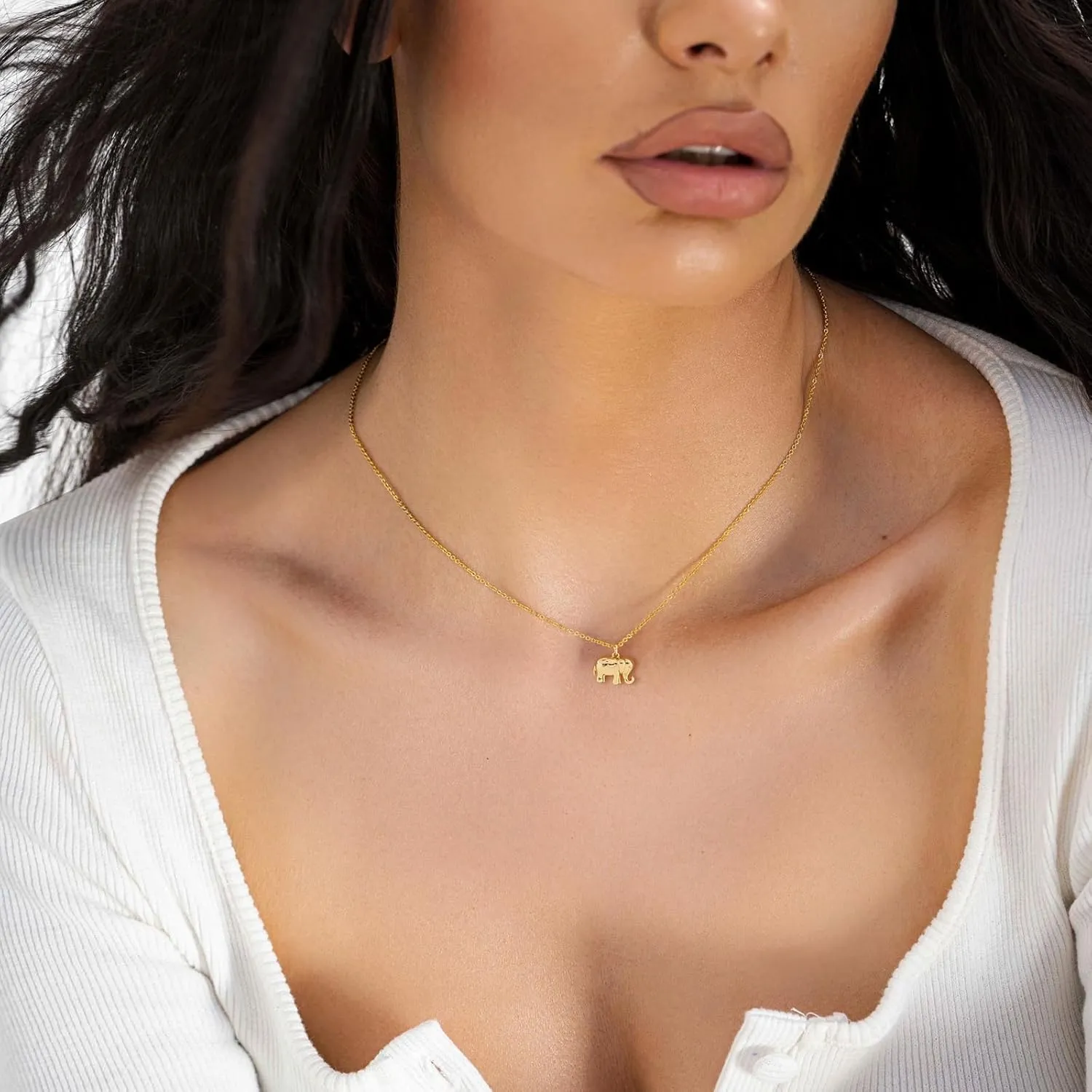 Gold Necklace for Women-14K Gold/Silver Plated Bee,Dragon,Horse,Teddy Bear,Elephant,Butterfly, Hummingbird, FishNecklace for Women Dainty Simple Jewelry for Women Gifts