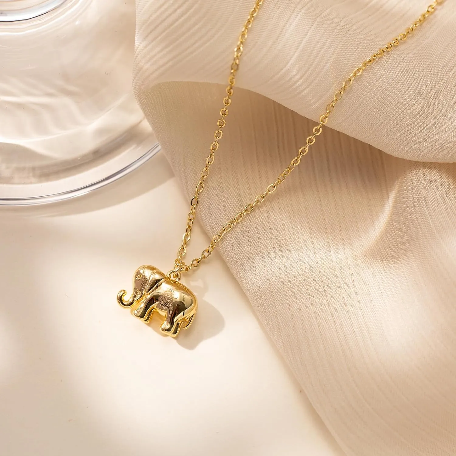 Gold Necklace for Women-14K Gold/Silver Plated Bee,Dragon,Horse,Teddy Bear,Elephant,Butterfly, Hummingbird, FishNecklace for Women Dainty Simple Jewelry for Women Gifts