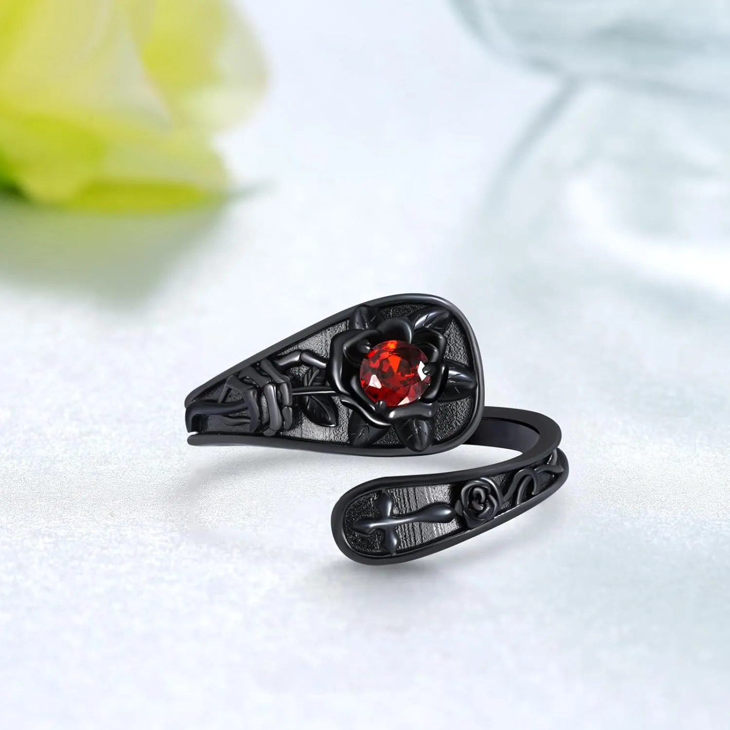 Gothic Rings for Women 925 Sterling Silver Skeleton Spoon Ring Adjustable Skull Rings for Women Gothic Jewelry Gifts for Women Men