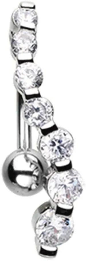 Grand Journey Sparkle Reverse Belly Button Ring