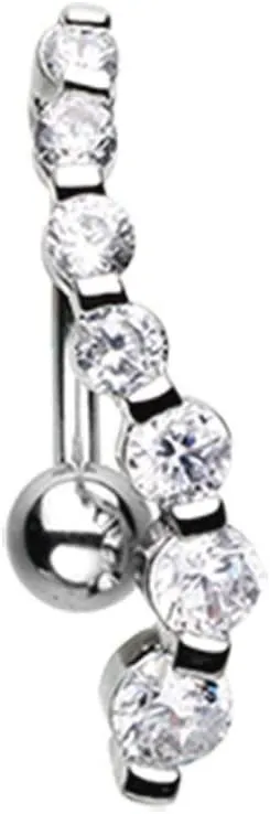 Grand Journey Sparkle Reverse Belly Button Ring