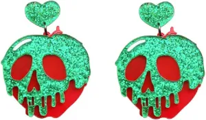 Halloween Pumpkin Eyeball Spider Web Skull Flames Ghost Bat Dangle Earrings Gothic Handmade Colorful Earrings for Women Girls Jewelry