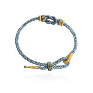 Handmade Haze Blue Braided Rope Infinity Love Knot Protection Bracelets for Teen Girls Gifts, Adjustable