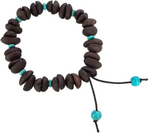 Handmade Stretch Coffee Bean Charm Beaded Bracelets for Men Women Minimalist Real Coffee Bean Bracelet Best Gifts for Coffee Lovers Couples Jewelry
