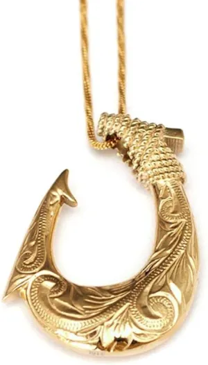 Hawaiian Fish Hook Necklace by Austaras - for Strength, Prosperity and Good Luck