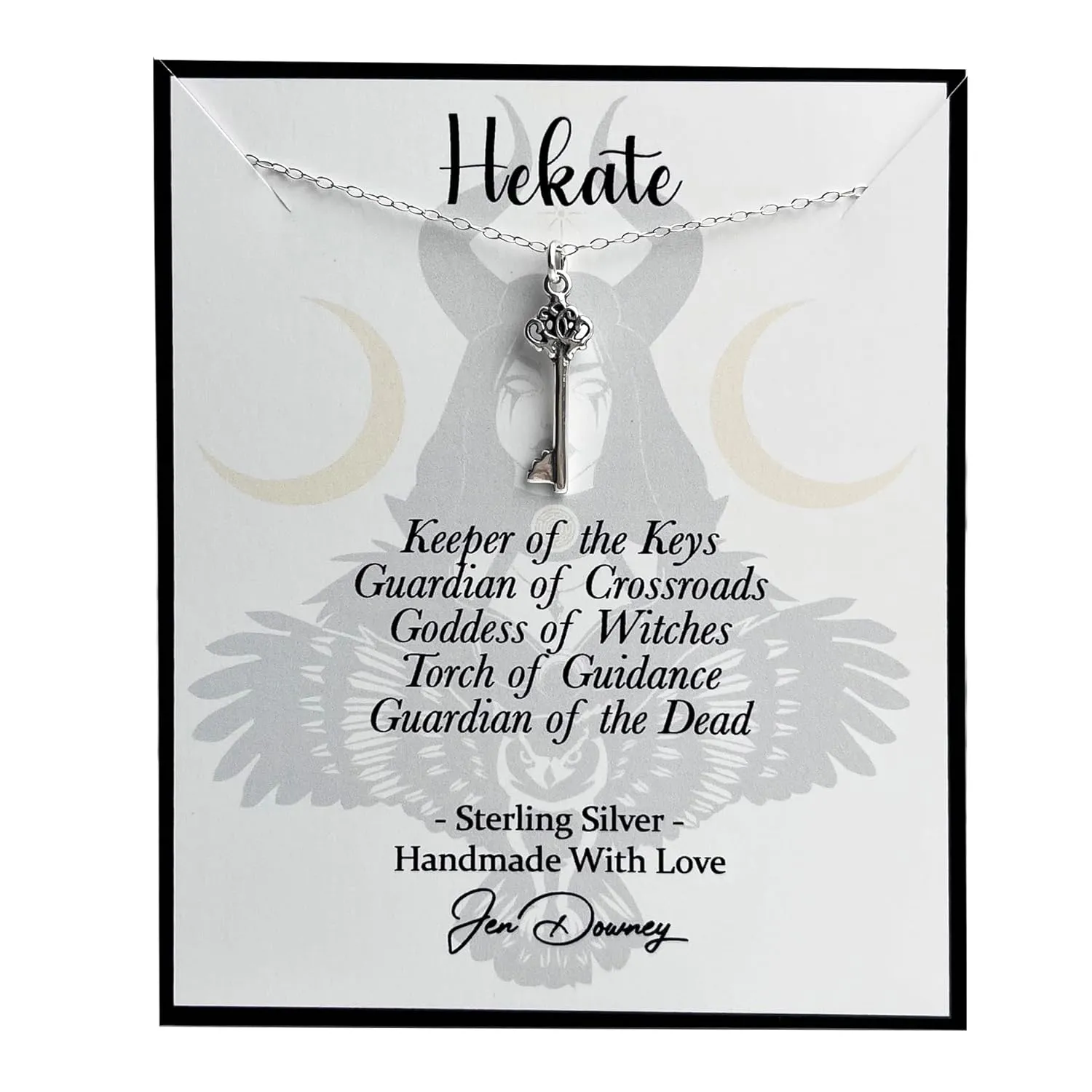 Hekate Jewelry Sterling Silver Skeleton Key Necklace