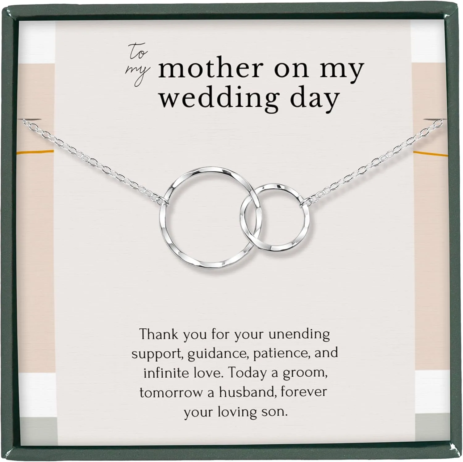 HOPE LOVE SHINE - Mom Wedding Gift from Groom, Son - Mother of the Groom Necklace, Jewelry 16 2"
