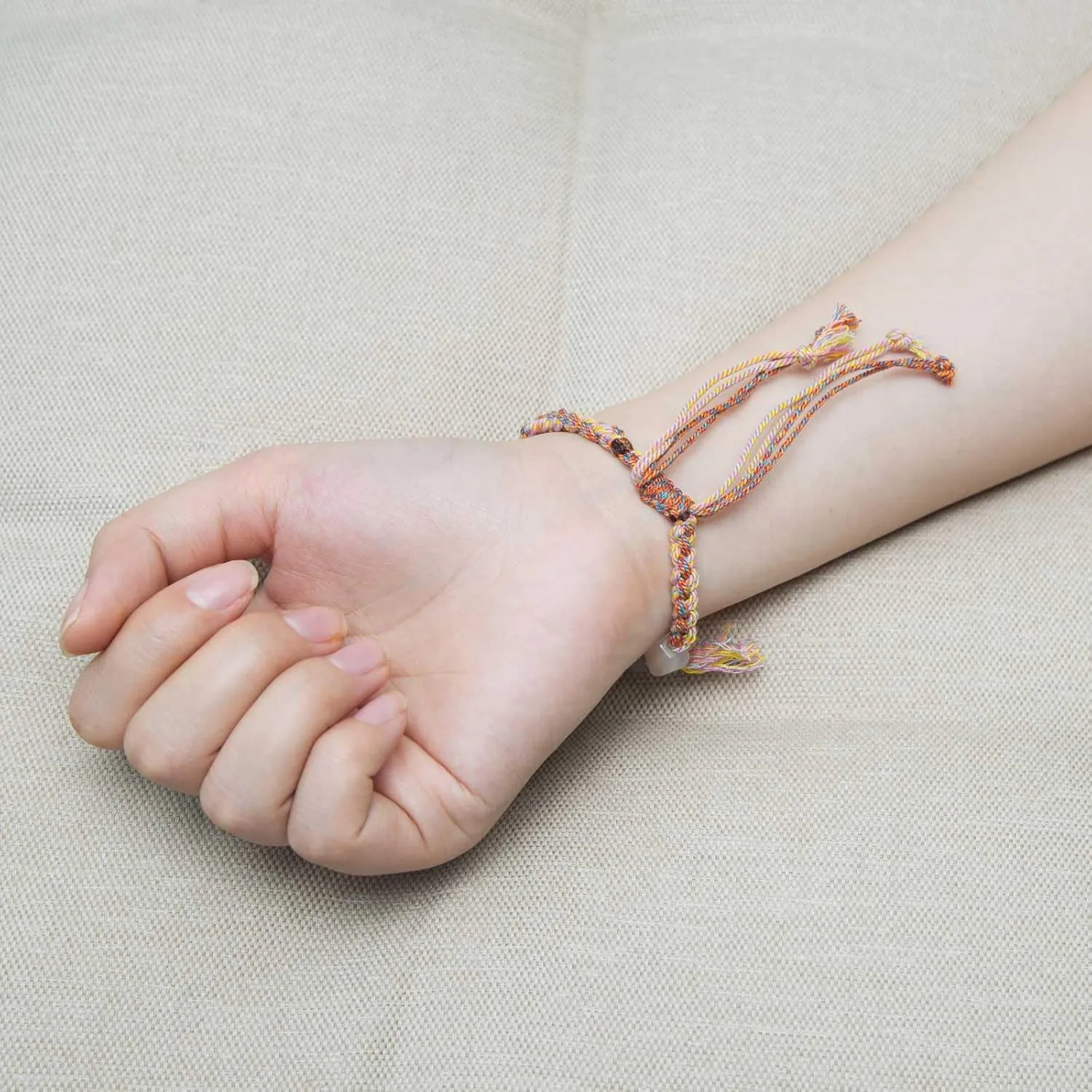 HZMAN Dzi Bead Tibetan Buddhism Bracelet for Men Women Adjustable Handmade Woven Bracelet Lucky Protection String Bracelets Jewelry Gift