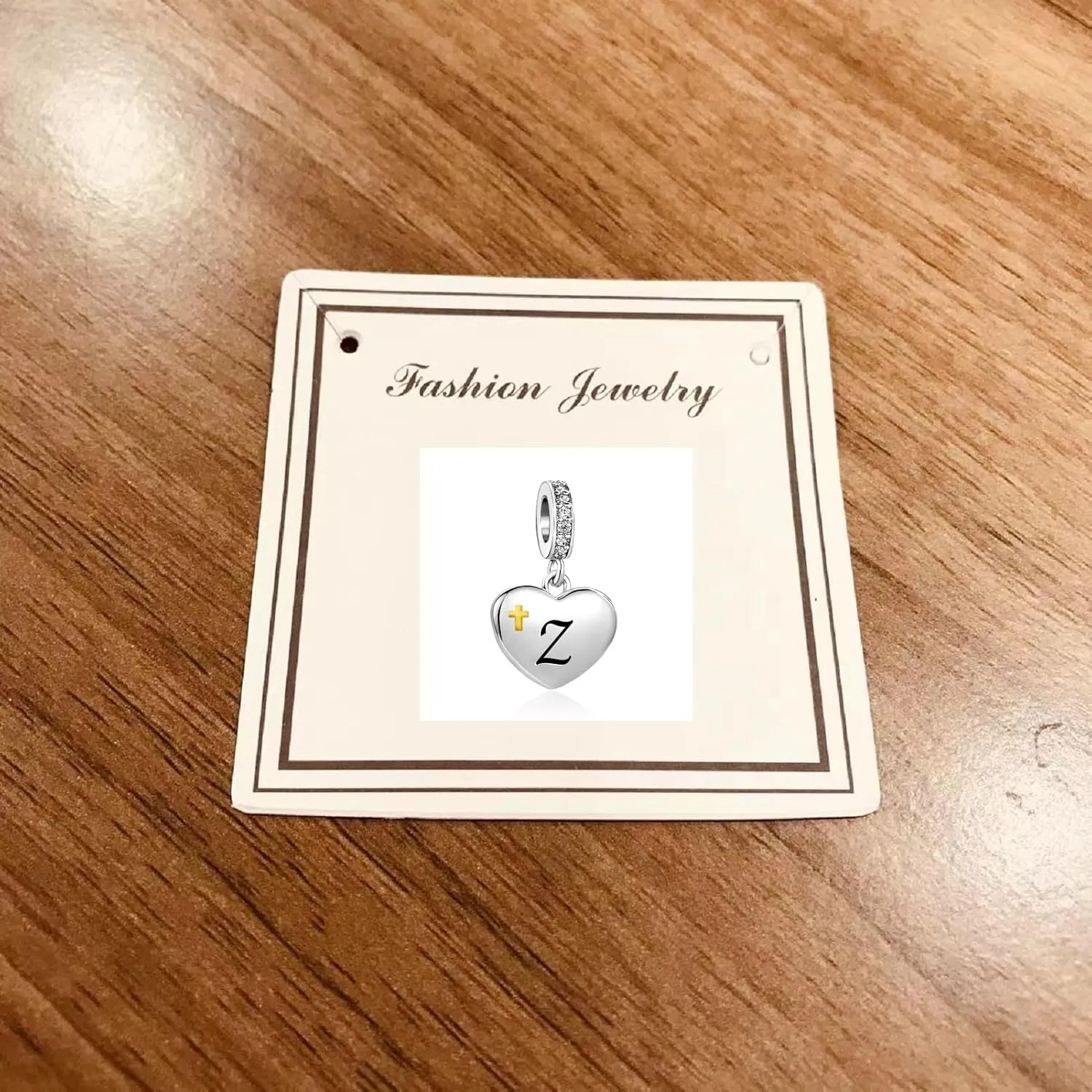 Initials A-Z Letter Alphabet Religion Cross Heart Womens Bead Charms Compatible with Pandora Bracelets Christmas Jewelry