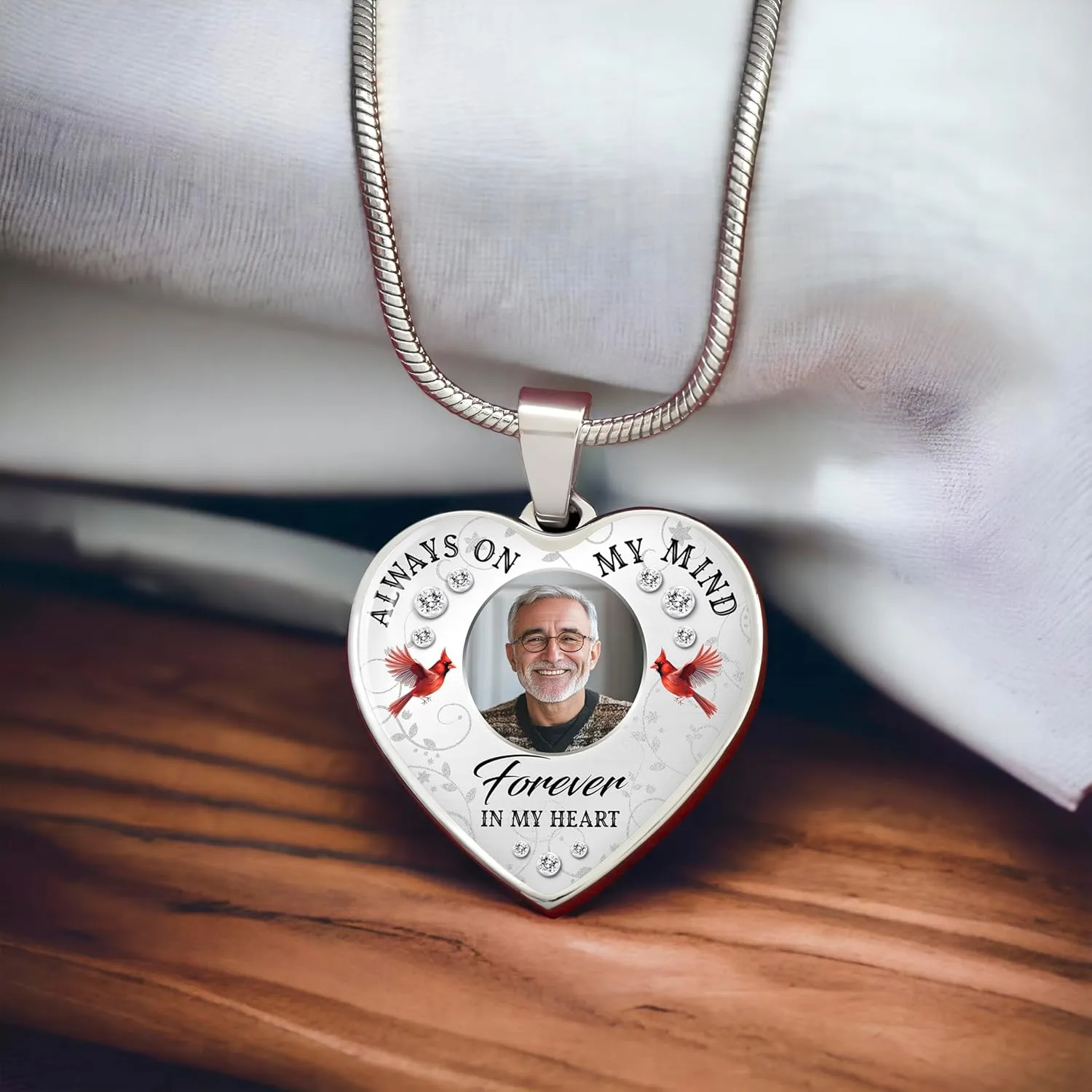 INSPIAMZUE Personalized Memorial Necklace with photo, Remembrance Necklace, Memorial Gift for Loss of Mother, Bereavement Sympathy Gift for loss of loved one (2)