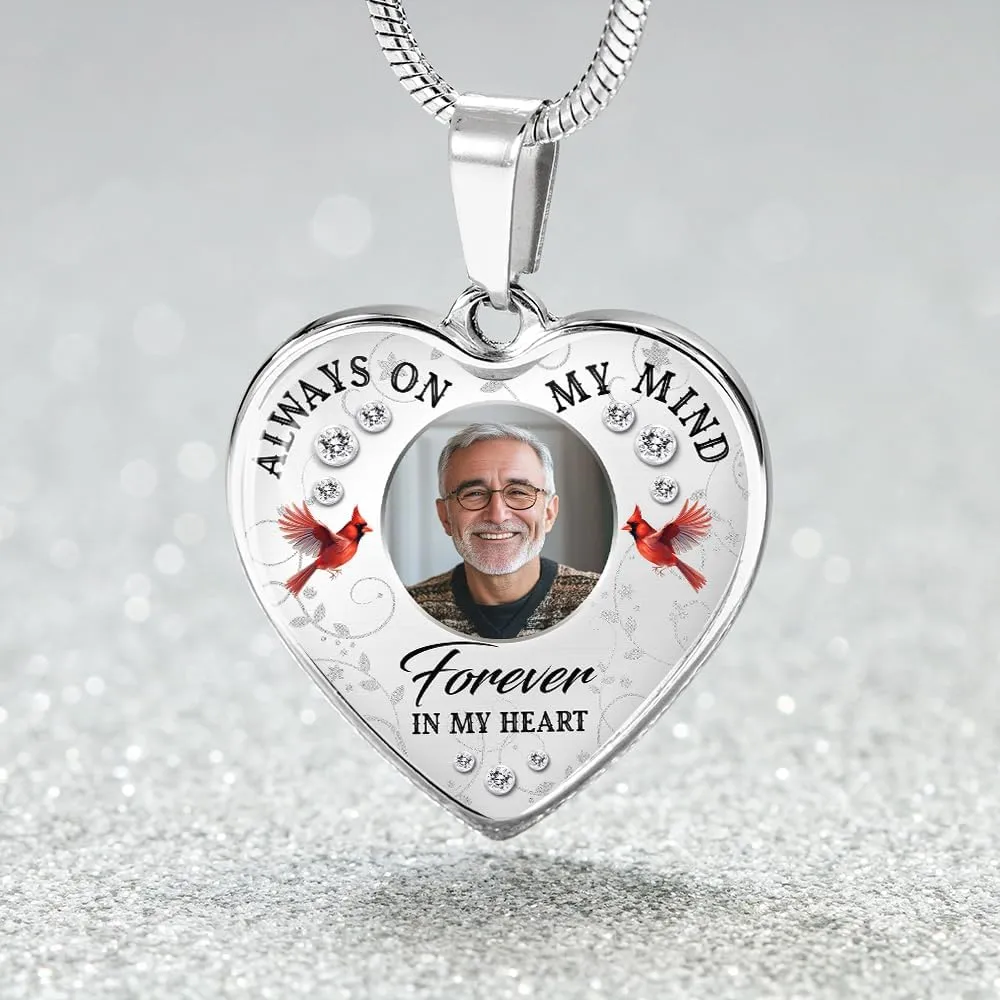 INSPIAMZUE Personalized Memorial Necklace with photo, Remembrance Necklace, Memorial Gift for Loss of Mother, Bereavement Sympathy Gift for loss of loved one (2)