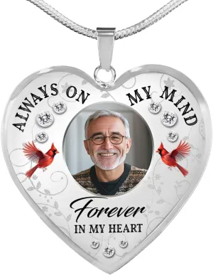 INSPIAMZUE Personalized Memorial Necklace with photo, Remembrance Necklace, Memorial Gift for Loss of Mother, Bereavement Sympathy Gift for loss of loved one (2)
