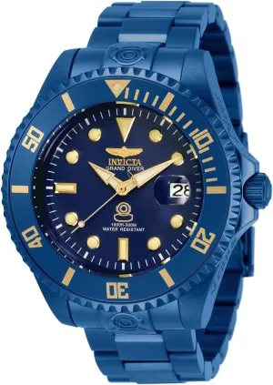 Invicta Men's 47mm Grand Diver Blue Label Automatic NH35A Bracelet Watch (Model : 33387)