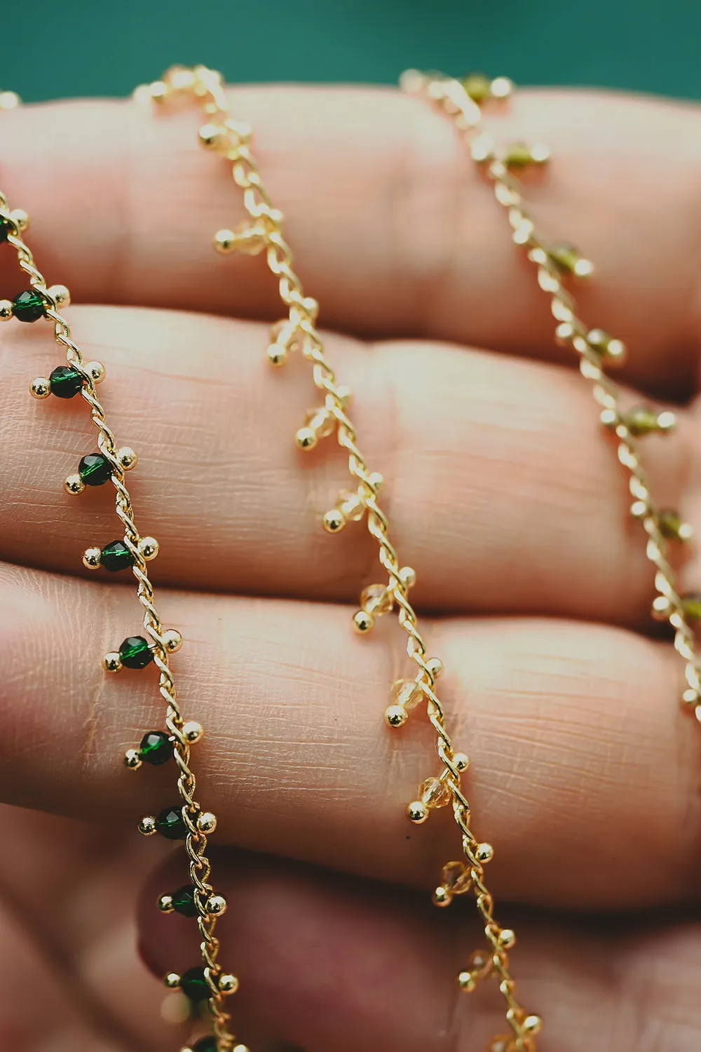 Jade Luxe Necklace - Green Zirconia
