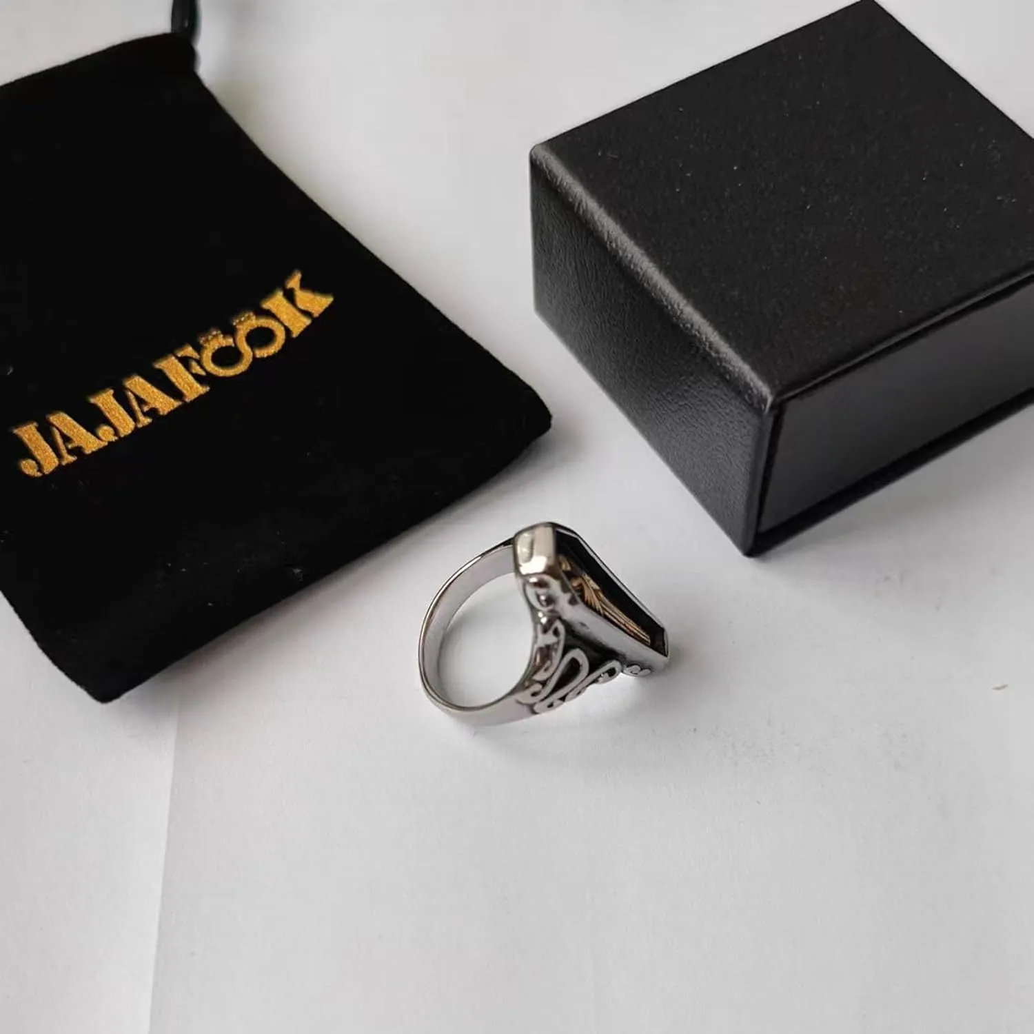 Jewelry Titanium Steel Vampire Coffin Cross Ring For Men's Rings