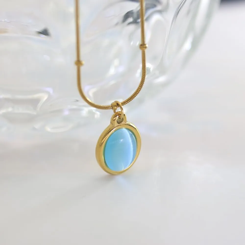 JiuZhou Gold Necklace for Women | 14K Gold Plated Love Pendant with 5A Zircon | Dainty Women's Jewelry Gift, Long-Lasting Color Fastness