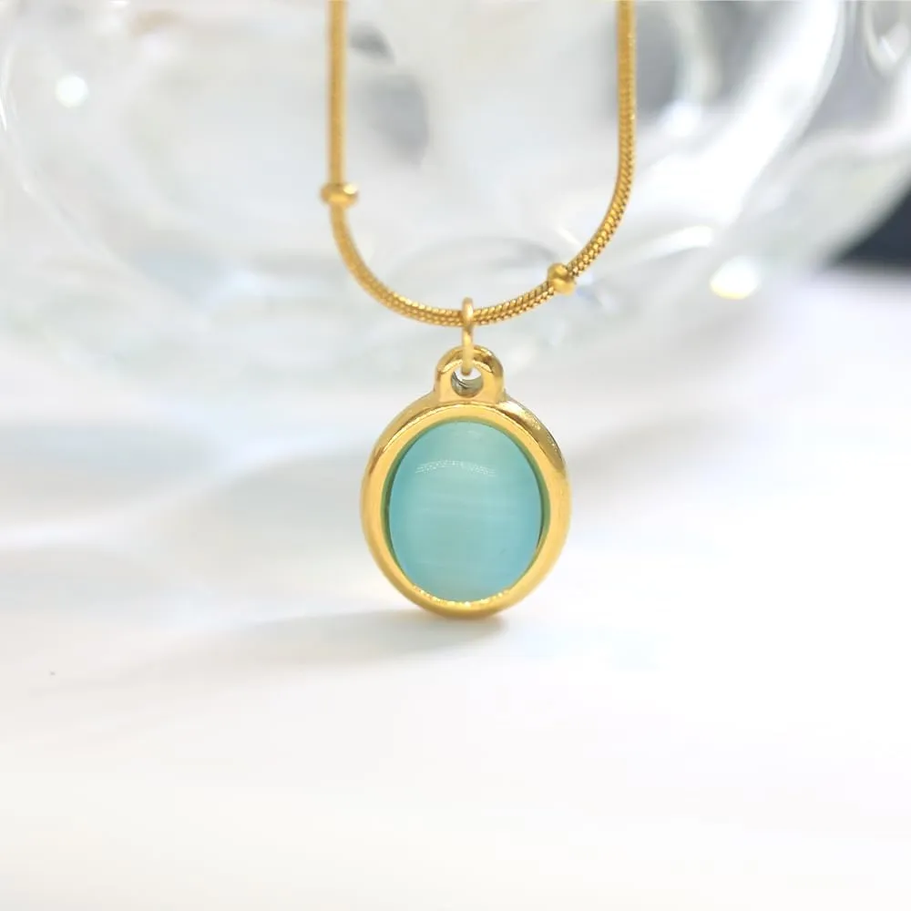 JiuZhou Gold Necklace for Women | 14K Gold Plated Love Pendant with 5A Zircon | Dainty Women's Jewelry Gift, Long-Lasting Color Fastness