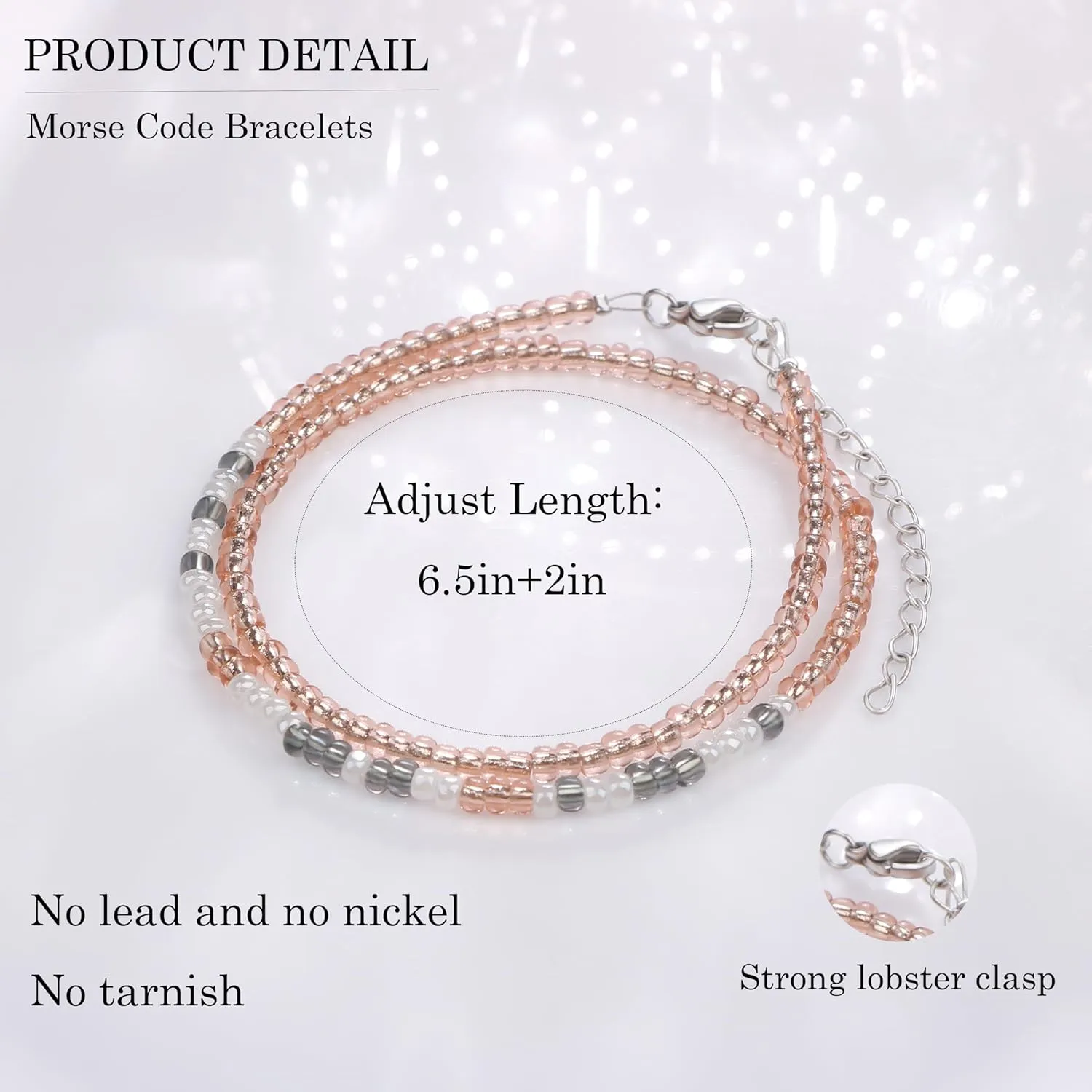 JoycuFF      Inspirational Gifts Beads Bracelets for Women Encouragement Birthday Gifts for Daughter Sister Niece Granddaughter Mom Best Friend