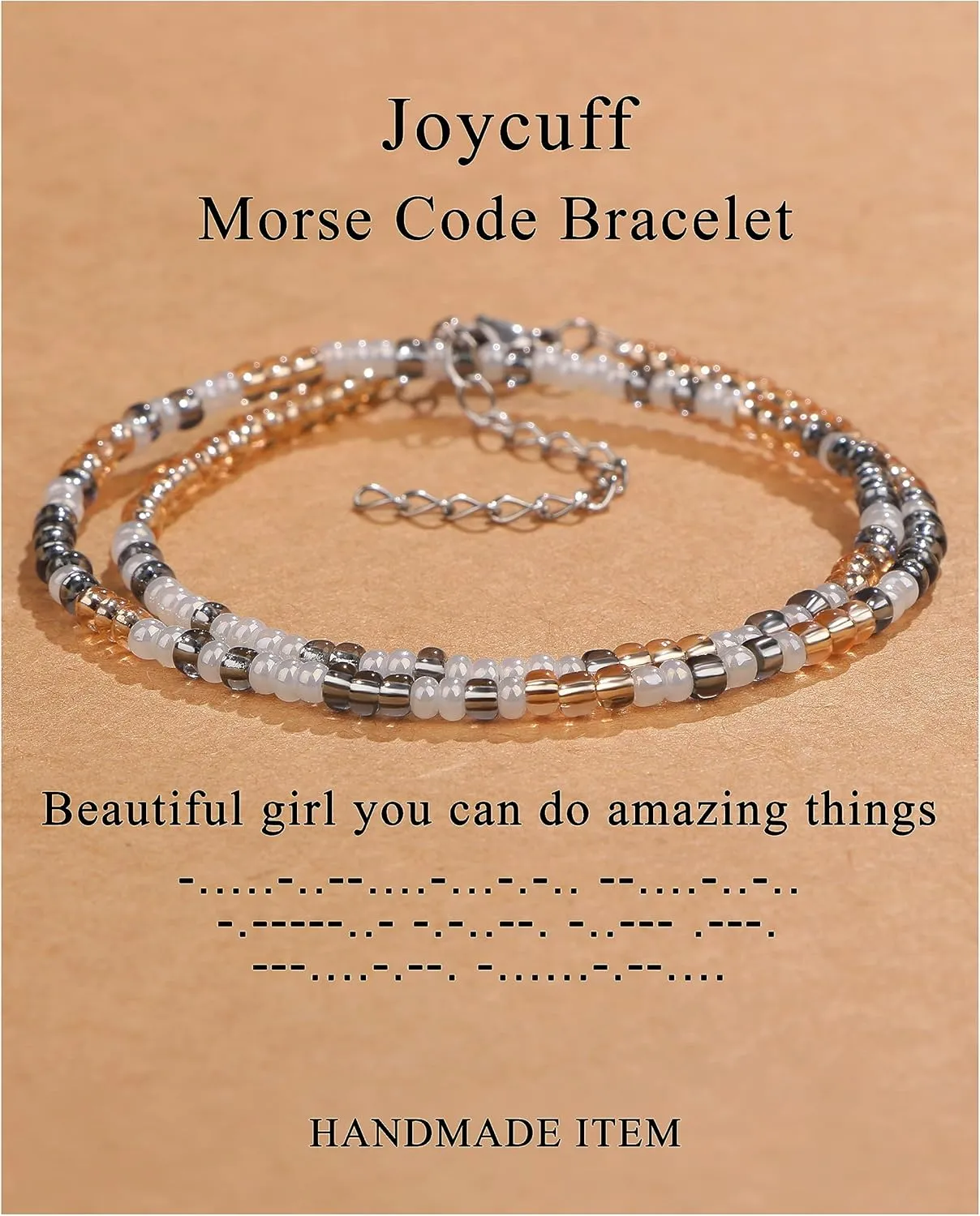JoycuFF      Inspirational Gifts Beads Bracelets for Women Encouragement Birthday Gifts for Daughter Sister Niece Granddaughter Mom Best Friend