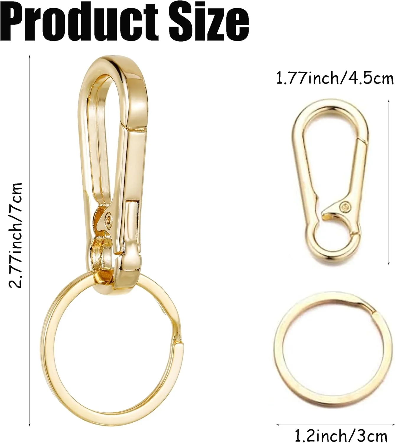 KAGNAL Metal Keychains Keyring Key Chain Ring Clip Holder Organizer for Home Car Keys Key Finder Women Men