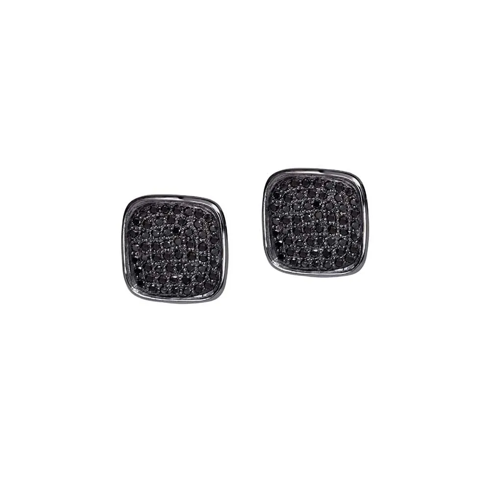 Kaj Fine Jewellery Black Diamond Studs in 18KT White Gold
