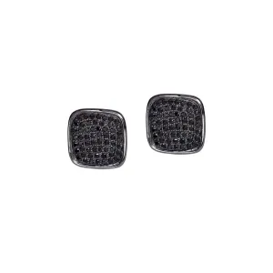 Kaj Fine Jewellery Black Diamond Studs in 18KT White Gold
