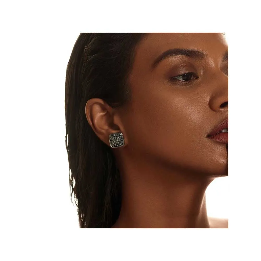 Kaj Fine Jewellery Black Diamond Studs in 18KT White Gold