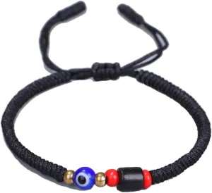 kelistom Red/Black Evil Eye Bracelet for Women Men Hand-woven Tibetan Buddhist Bracelets for Protection and Good Luck