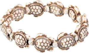 kelistom Turtle Beads Chain Bracelet for Women Men Handmade Natural Stone Elastic Stretch Bracelet Friendship Couple Bracelets